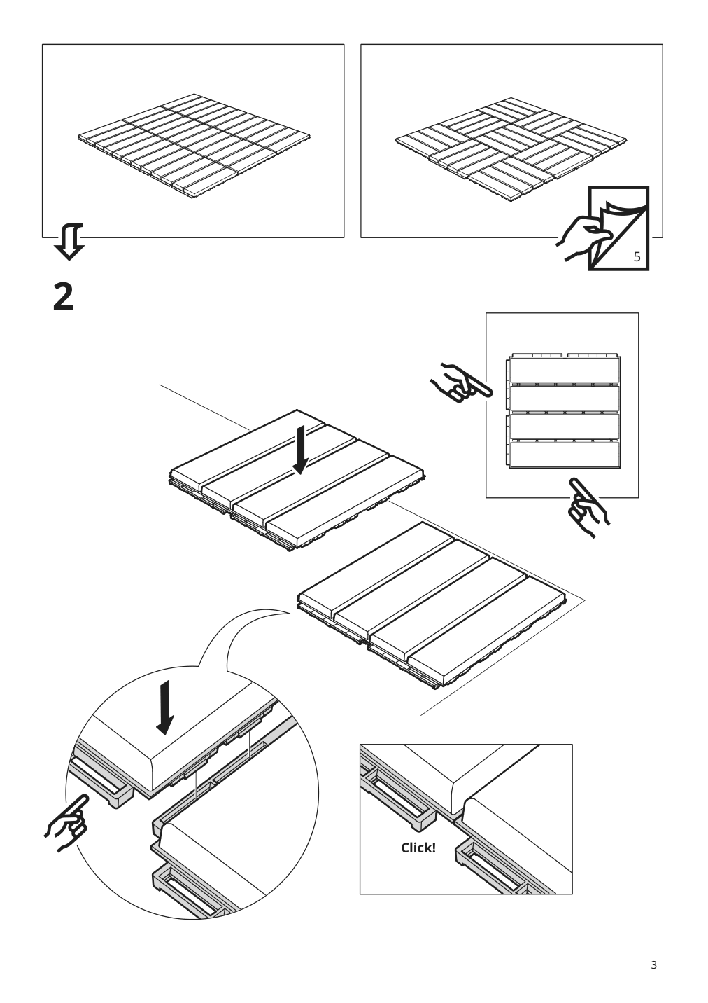 Assembly instructions for IKEA Runnen decking outdoor beige | Page 3 - IKEA RUNNEN decking, outdoor 904.767.34