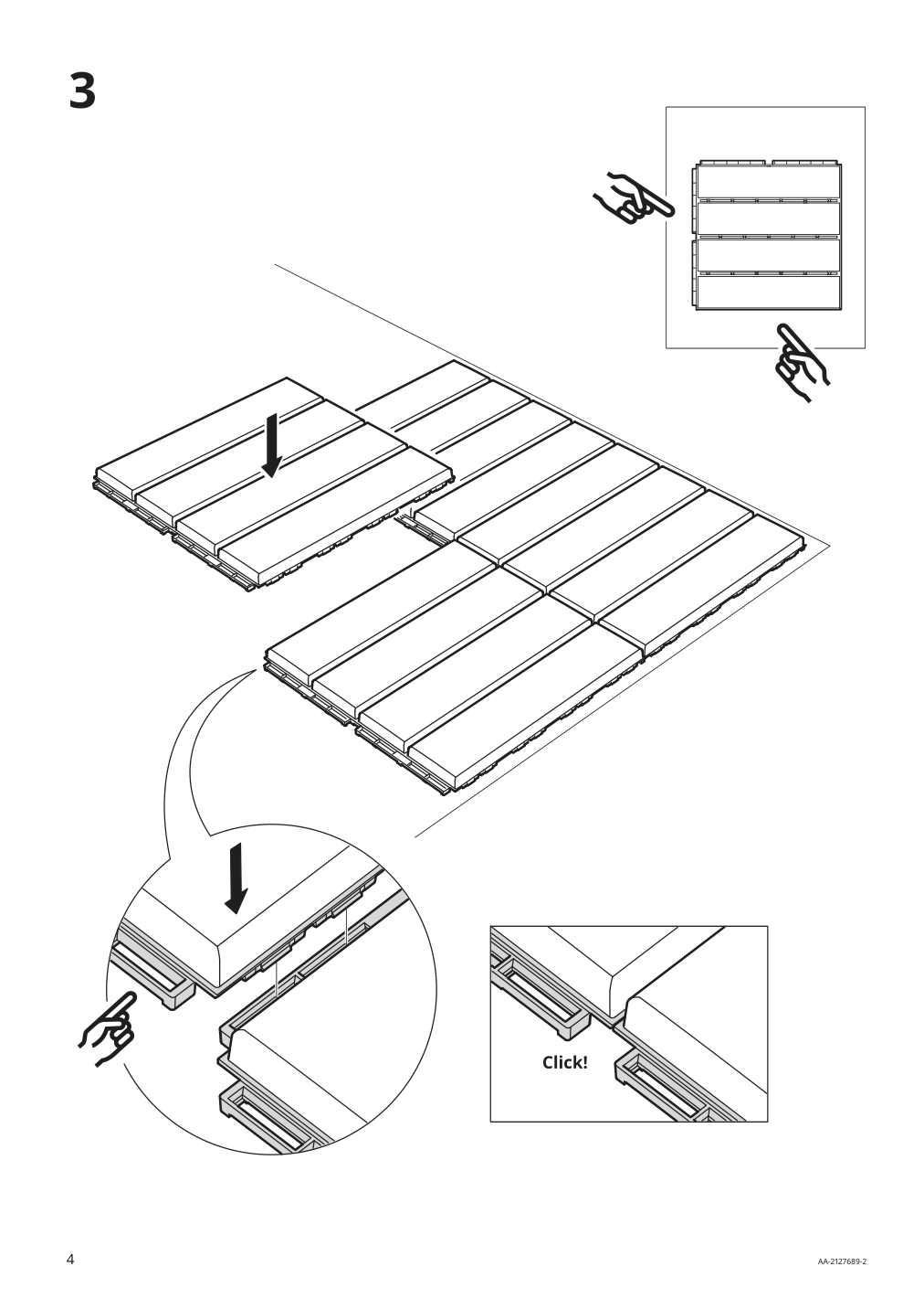 Assembly instructions for IKEA Runnen decking outdoor beige | Page 4 - IKEA RUNNEN decking, outdoor 904.767.34