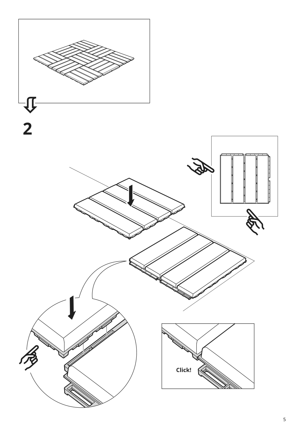 Assembly instructions for IKEA Runnen decking outdoor beige | Page 5 - IKEA RUNNEN decking, outdoor 904.767.34