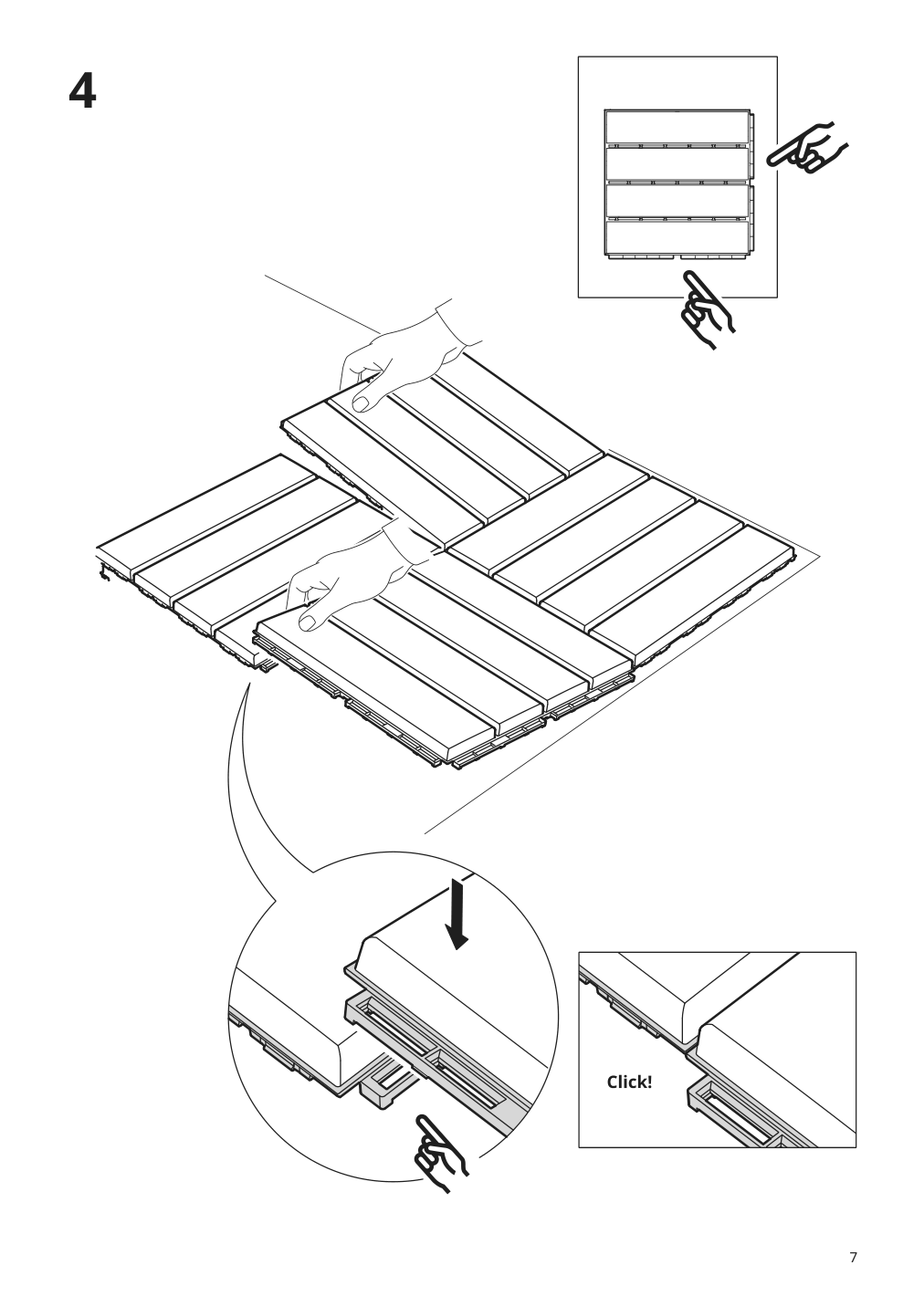 Assembly instructions for IKEA Runnen decking outdoor beige | Page 7 - IKEA RUNNEN decking, outdoor 904.767.34