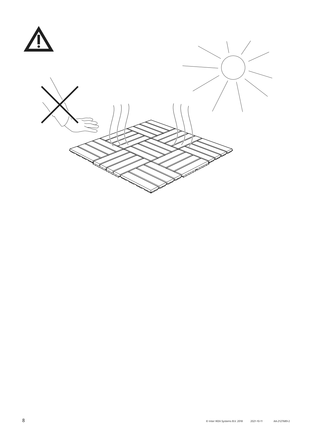 Assembly instructions for IKEA Runnen decking outdoor beige | Page 8 - IKEA RUNNEN decking, outdoor 904.767.34