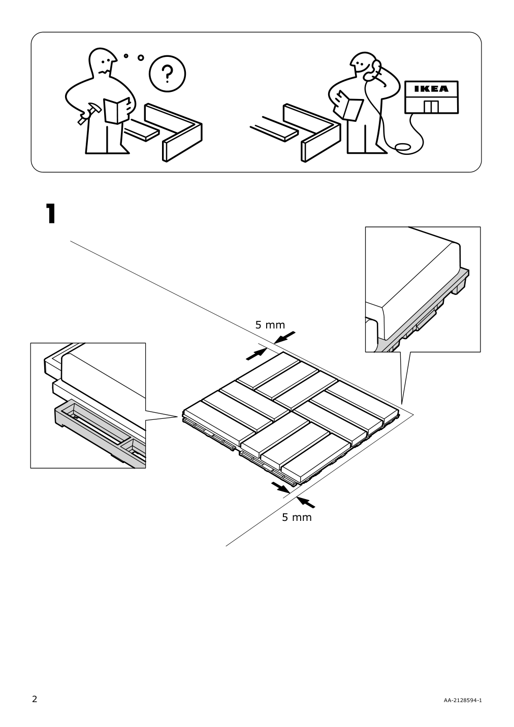 Assembly instructions for IKEA Runnen decking outdoor brown stained | Page 2 - IKEA RUNNEN decking, outdoor 902.342.26