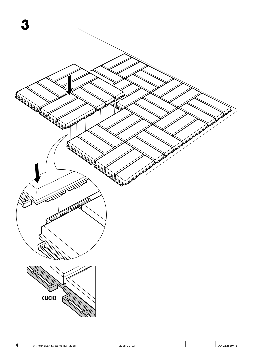 Assembly instructions for IKEA Runnen decking outdoor brown stained | Page 4 - IKEA RUNNEN decking, outdoor 902.342.26