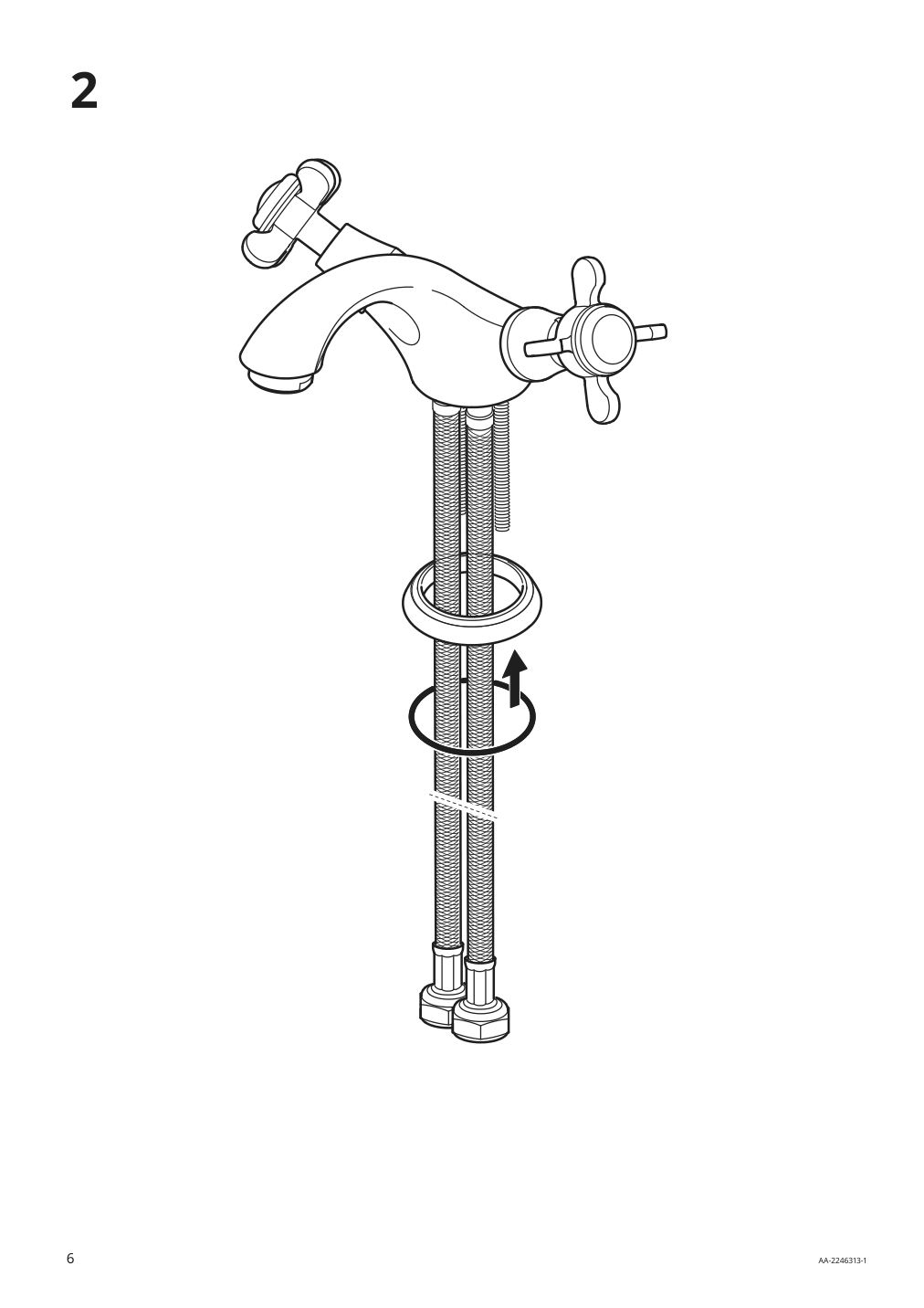 Assembly instructions for IKEA Runskaer bath faucet with strainer brass color | Page 6 - IKEA HEMNES / ODENSVIK open sink cabinet with 2 drawers 194.772.76