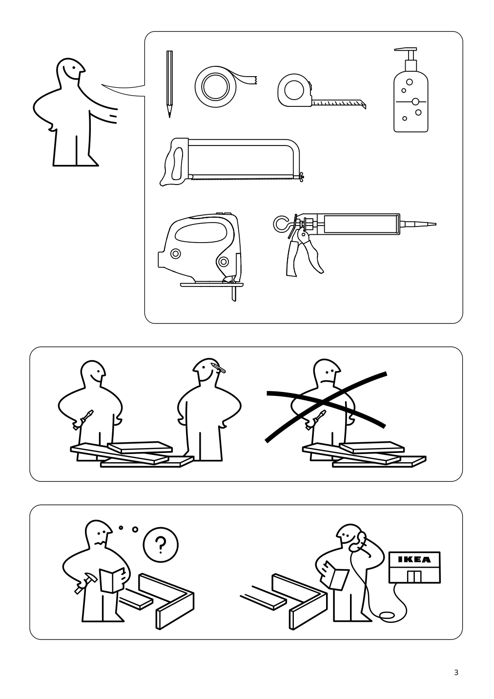 Assembly instructions for IKEA Rutsjoen semi recessed sink white | Page 3 - IKEA HEMNES / TOLKEN Bathroom vanity with sink & faucets 795.755.56