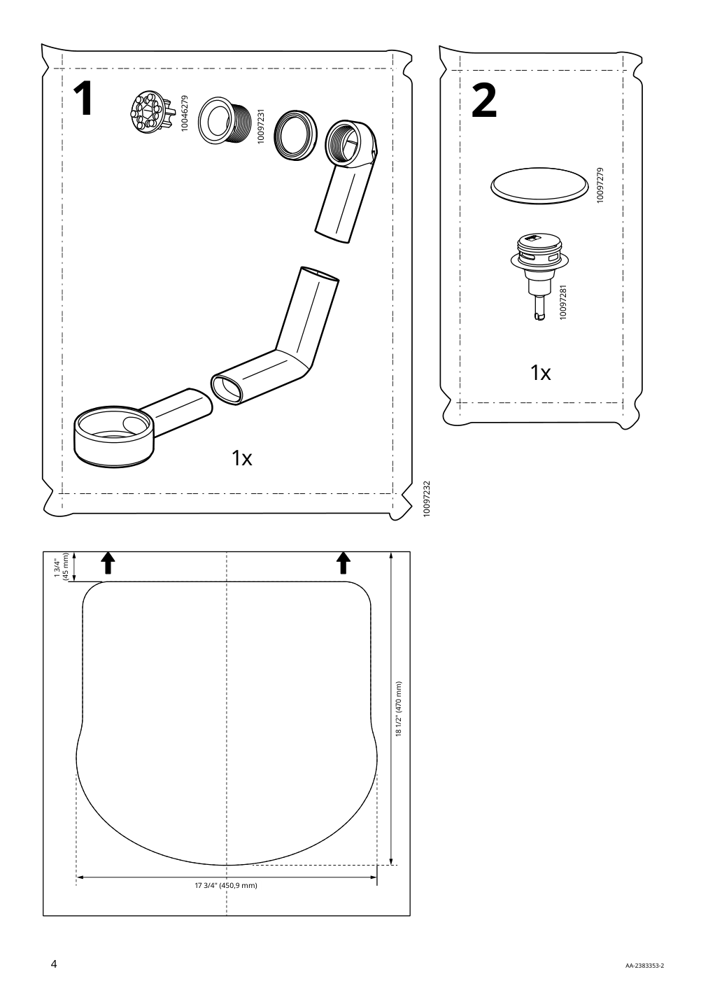 Assembly instructions for IKEA Rutsjoen semi recessed sink white | Page 4 - IKEA HEMNES / TOLKEN Bathroom vanity with sink & faucets 795.755.56