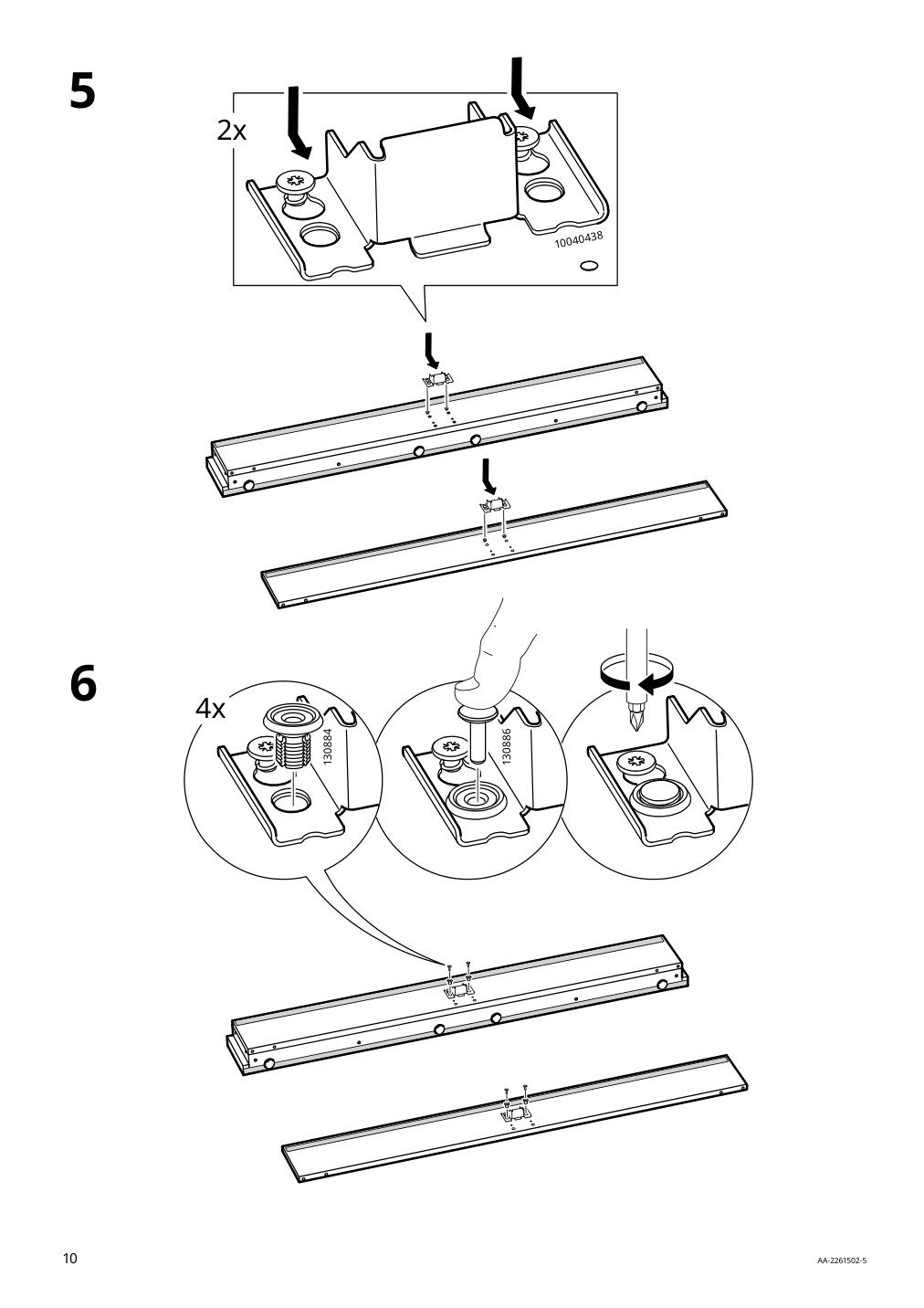 Assembly instructions for IKEA Sagesund upholstered bed frame diseroed brown | Page 10 - IKEA SAGESUND upholstered bed frame 304.903.80