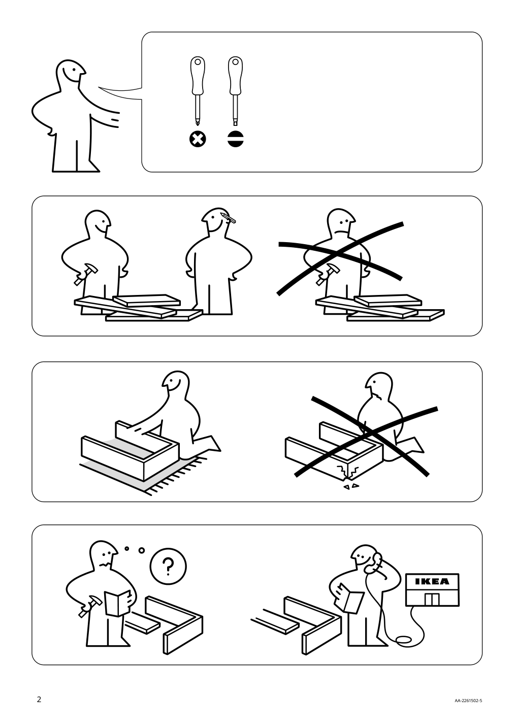 Assembly instructions for IKEA Sagesund upholstered bed frame diseroed brown | Page 2 - IKEA SAGESUND upholstered bed frame 304.903.80