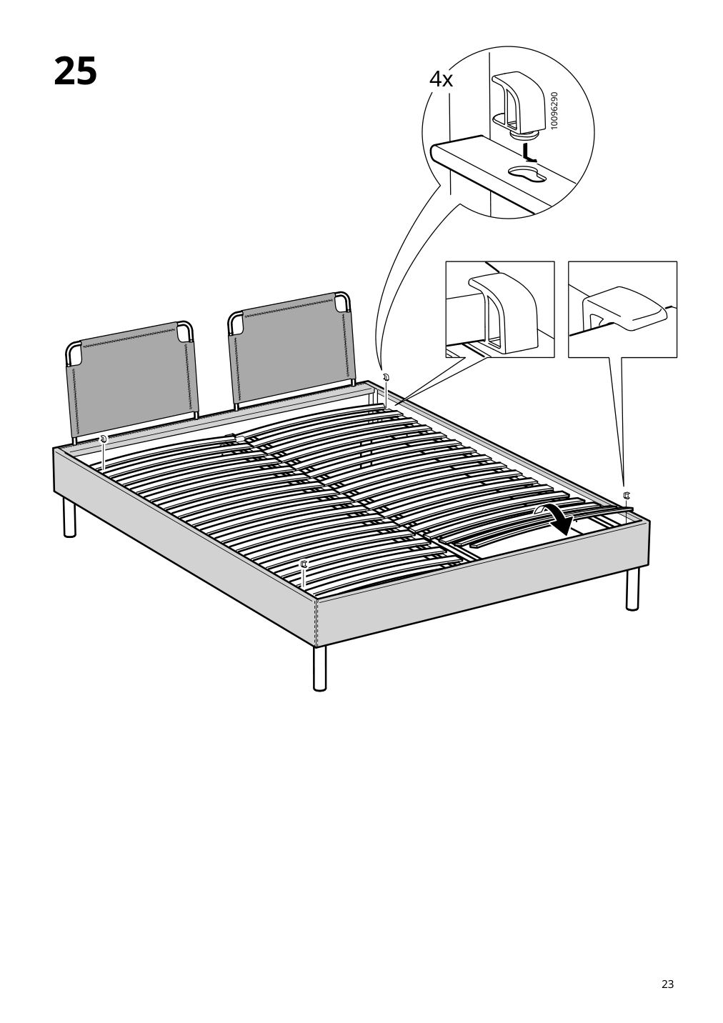 Assembly instructions for IKEA Sagesund upholstered bed frame diseroed brown | Page 23 - IKEA SAGESUND upholstered bed frame 194.965.00