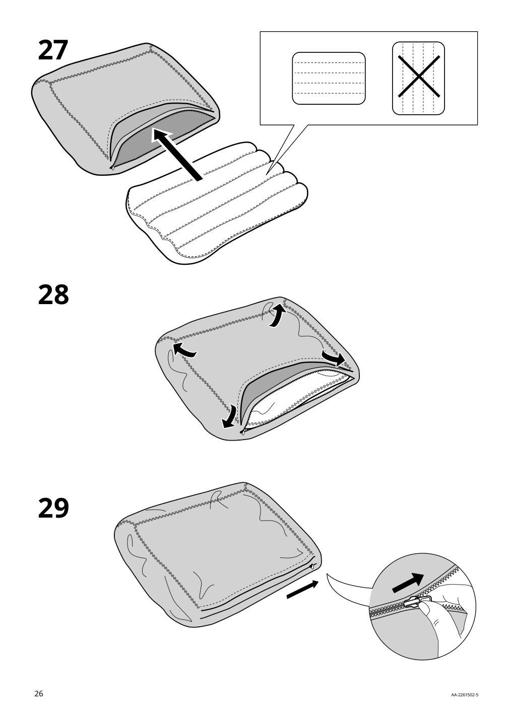 Assembly instructions for IKEA Sagesund upholstered bed frame diseroed brown | Page 26 - IKEA SAGESUND upholstered bed frame 304.903.80