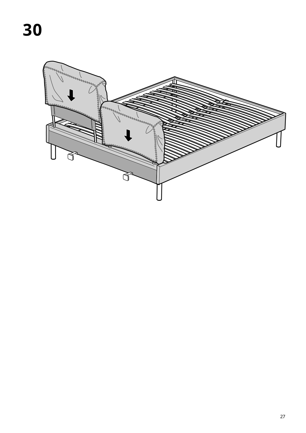 Assembly instructions for IKEA Sagesund upholstered bed frame diseroed brown | Page 27 - IKEA SAGESUND upholstered bed frame 304.903.80