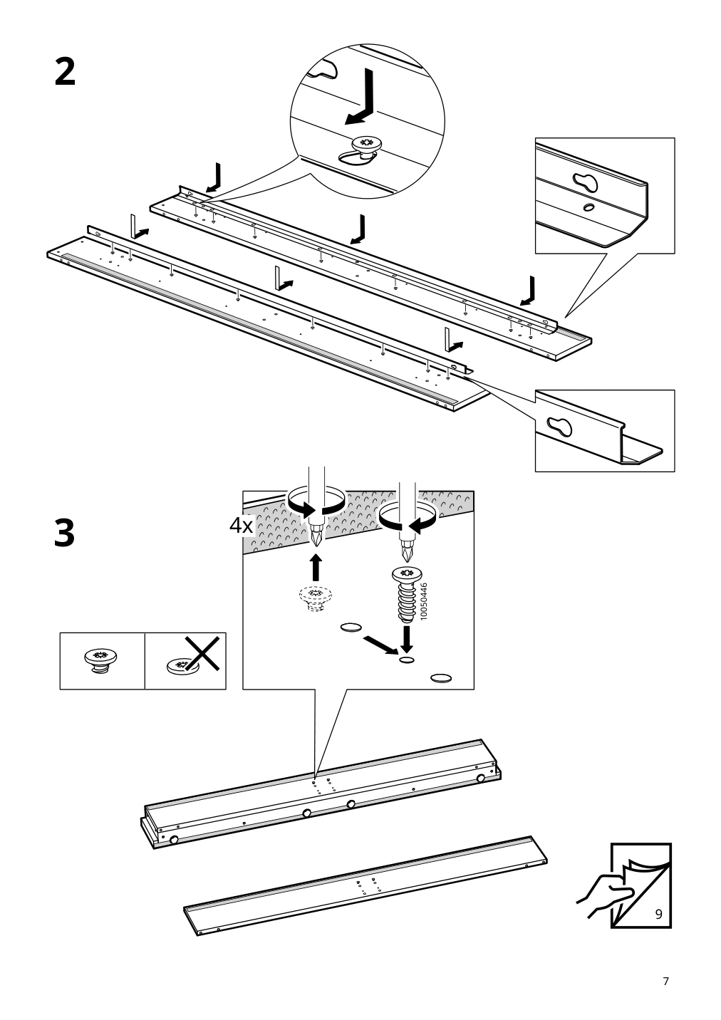 Assembly instructions for IKEA Sagesund upholstered bed frame diseroed brown | Page 7 - IKEA SAGESUND upholstered bed frame 194.965.00