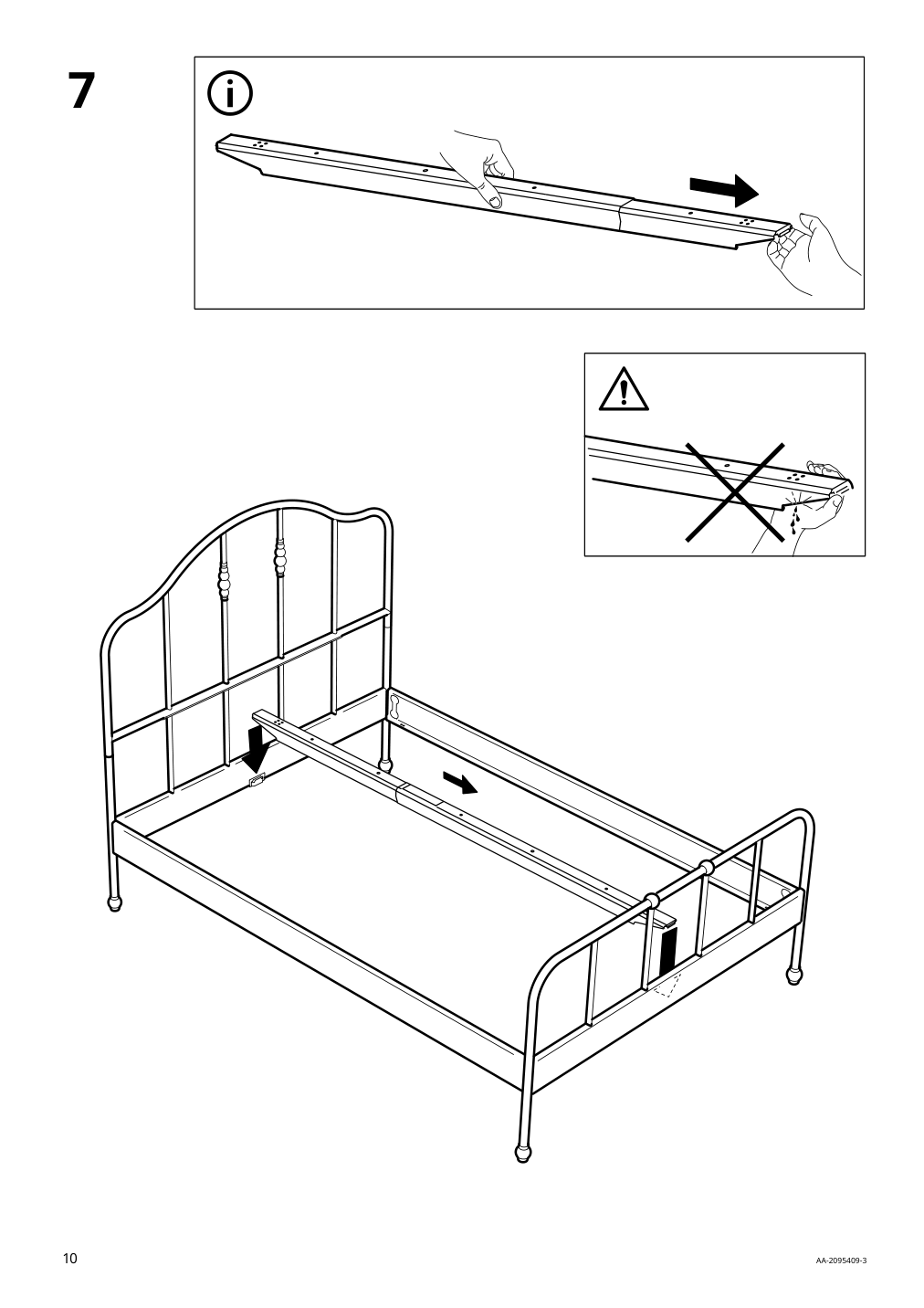 Assembly instructions for IKEA Sagstua head footboards white | Page 10 - IKEA SAGSTUA bed frame 192.542.09