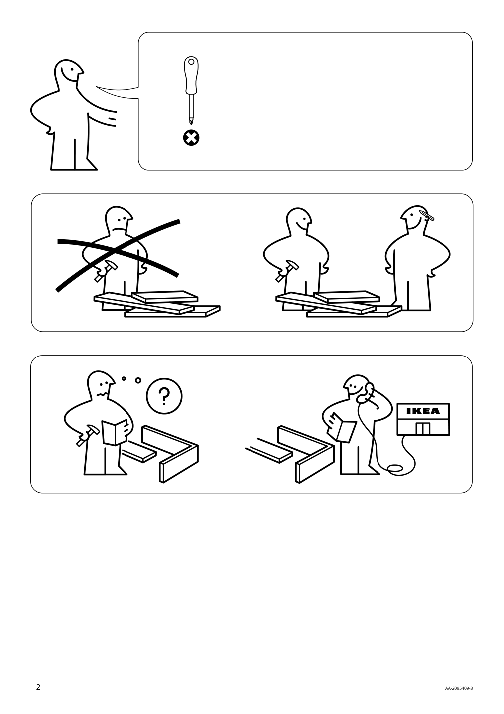 Assembly instructions for IKEA Sagstua head footboards white | Page 2 - IKEA SAGSTUA bed frame 192.542.09