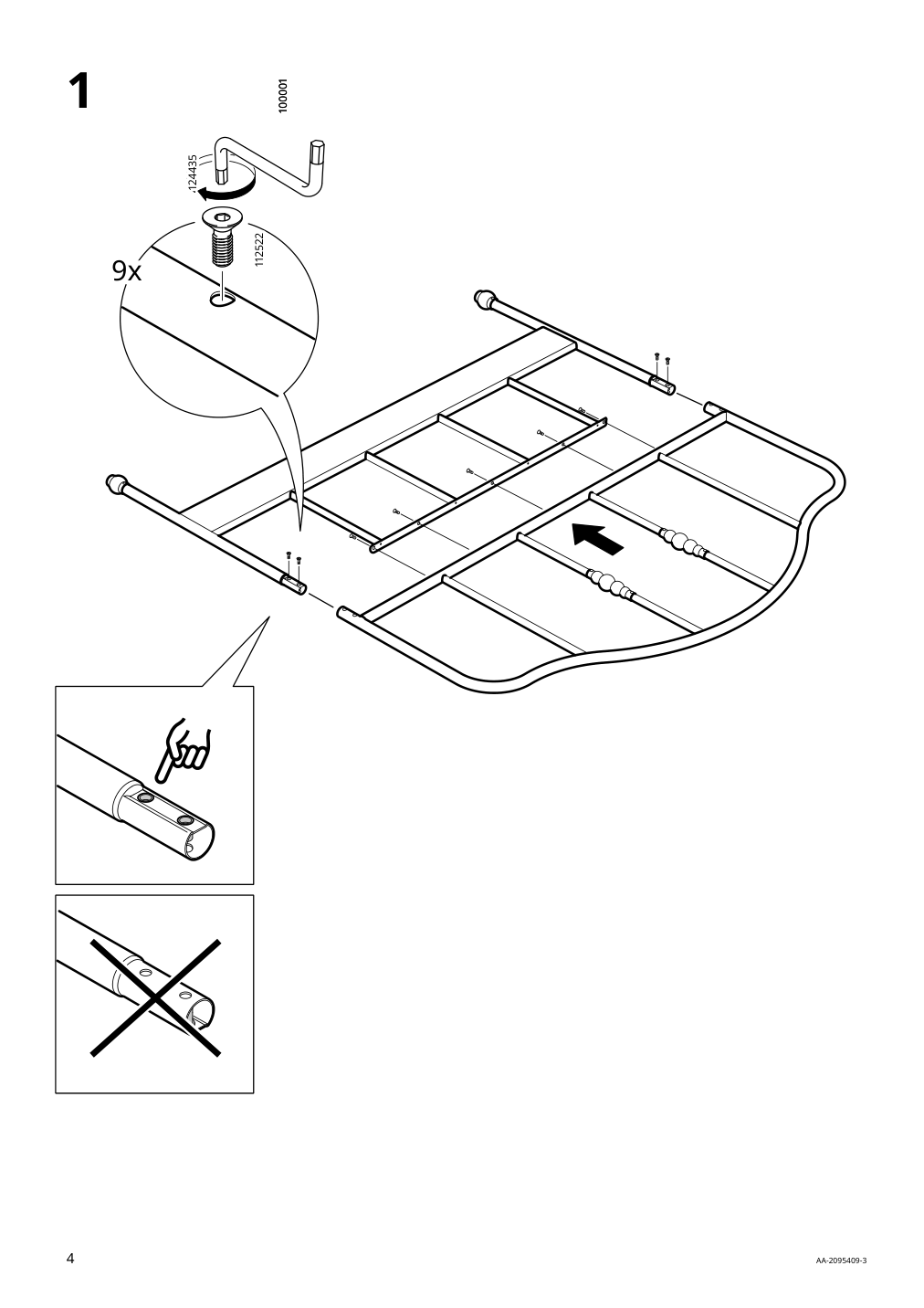 Assembly instructions for IKEA Sagstua head footboards black | Page 4 - IKEA SAGSTUA bed frame 092.689.09