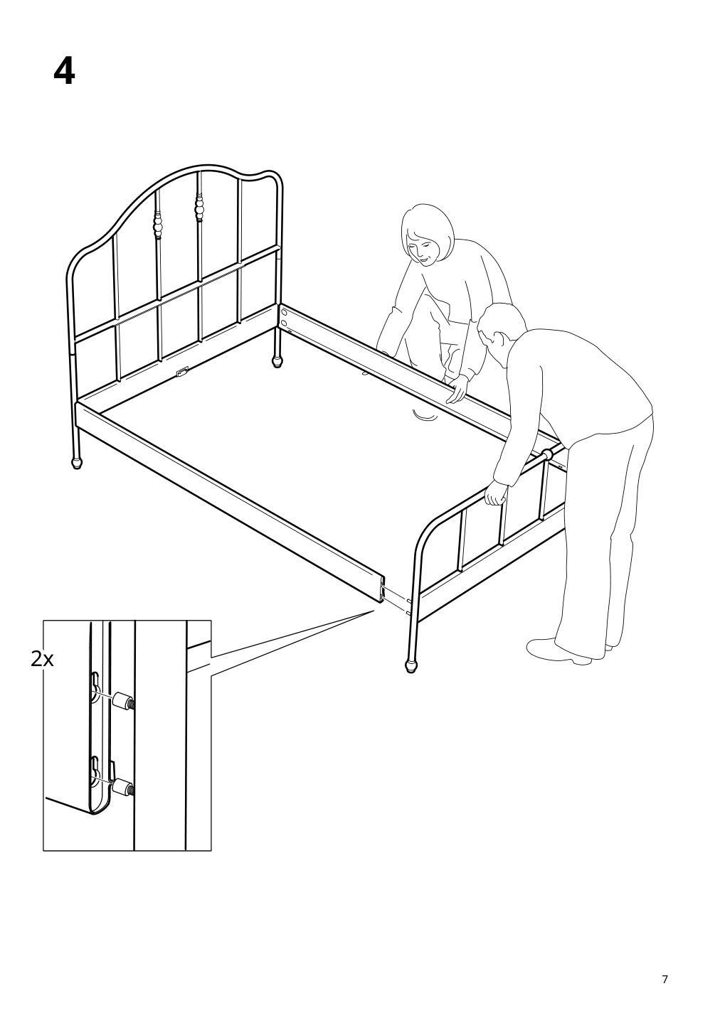 Assembly instructions for IKEA Sagstua head footboards black | Page 7 - IKEA SAGSTUA bed frame 092.689.09