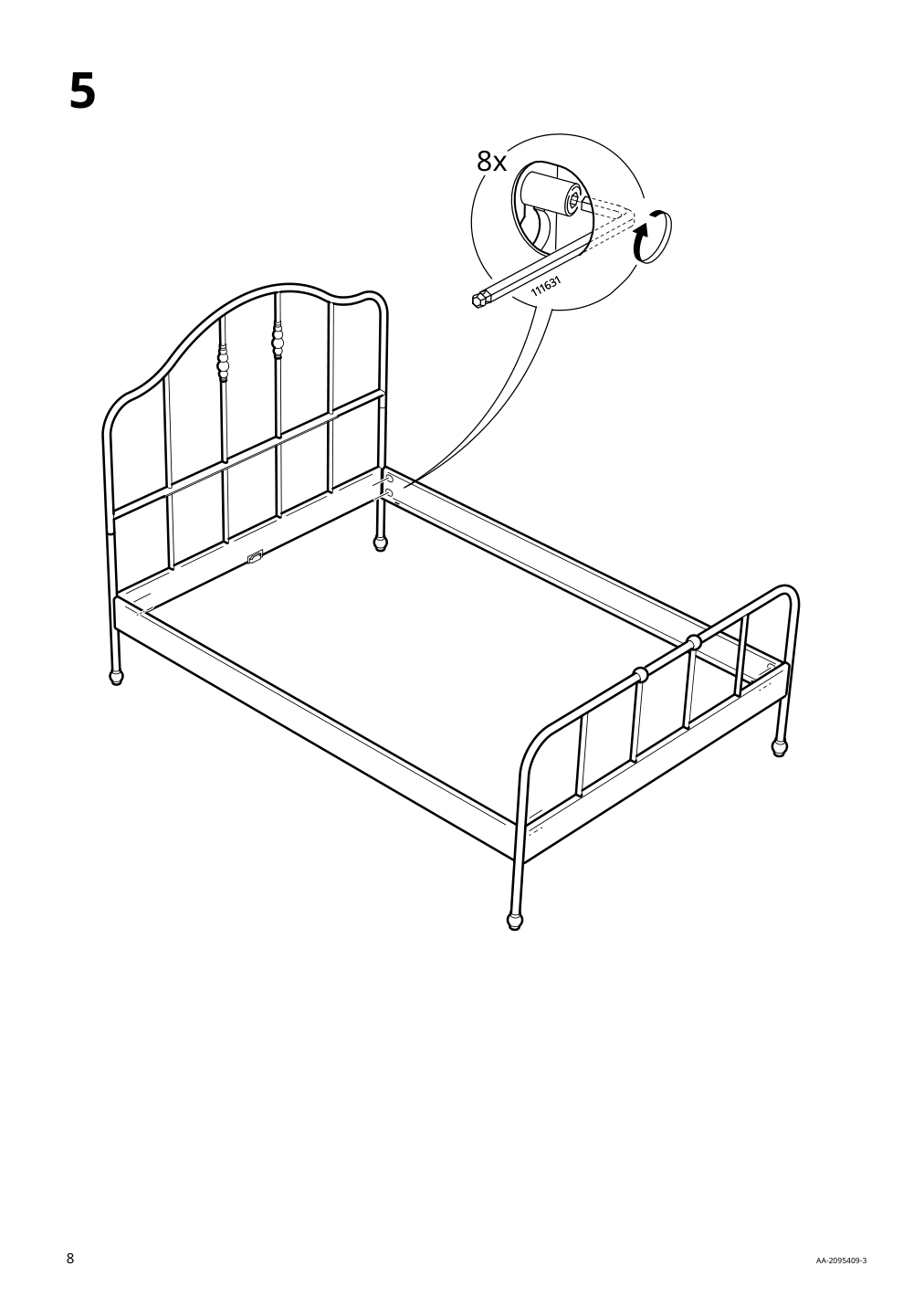 Assembly instructions for IKEA Sagstua head footboards white | Page 8 - IKEA SAGSTUA bed frame 092.542.62