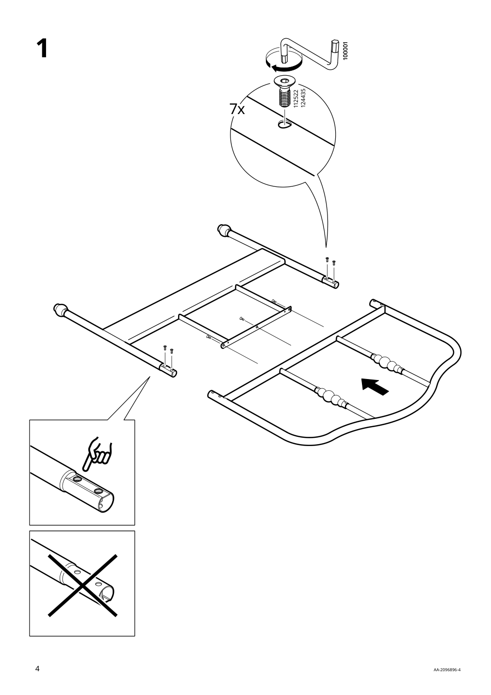 Assembly instructions for IKEA Sagstua head footboards black | Page 4 - IKEA SAGSTUA bed frame 092.689.28