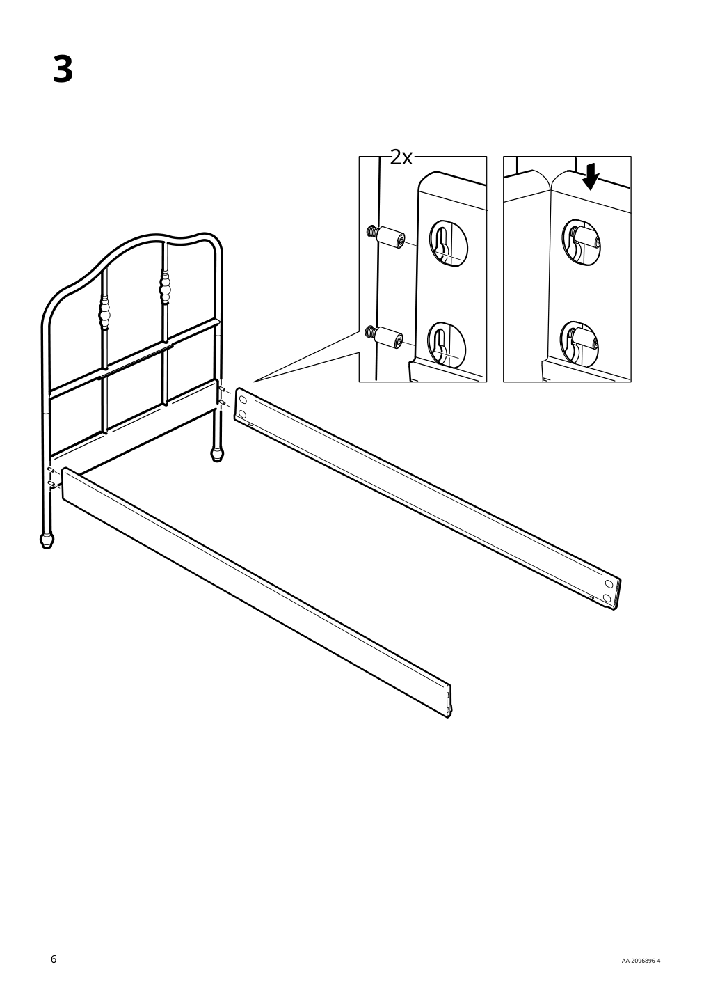 Assembly instructions for IKEA Sagstua head footboards black | Page 6 - IKEA SAGSTUA bed frame 592.791.99