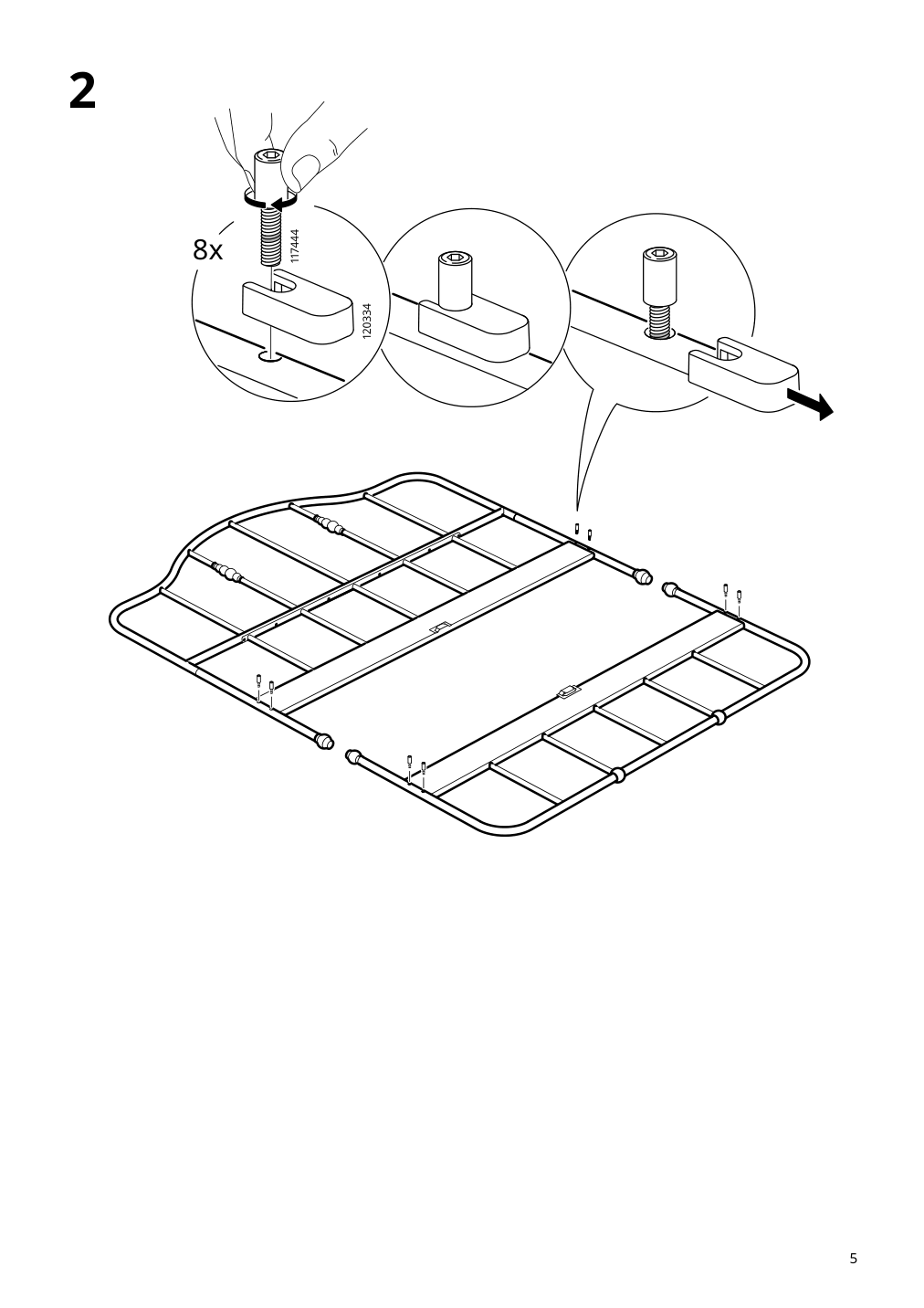 Assembly instructions for IKEA Sagstua head footboards black | Page 5 - IKEA SAGSTUA bed frame 692.688.93