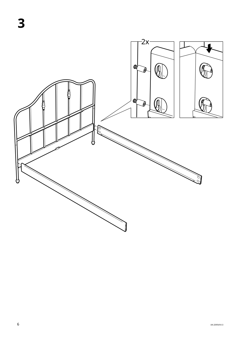 Assembly instructions for IKEA Sagstua head footboards white | Page 6 - IKEA SAGSTUA bed frame 392.542.08