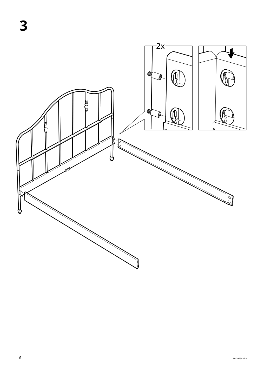 Assembly instructions for IKEA Sagstua head footboards white | Page 6 - IKEA SAGSTUA bed frame 492.542.41