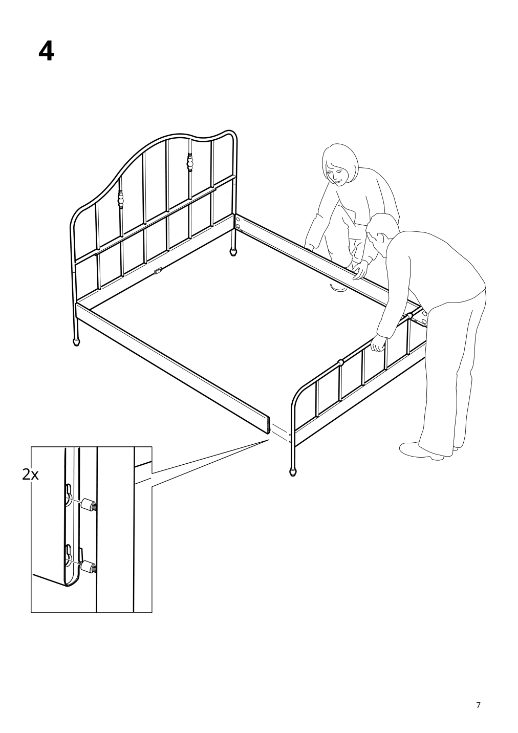 Assembly instructions for IKEA Sagstua head footboards black | Page 7 - IKEA SAGSTUA bed frame 492.688.94