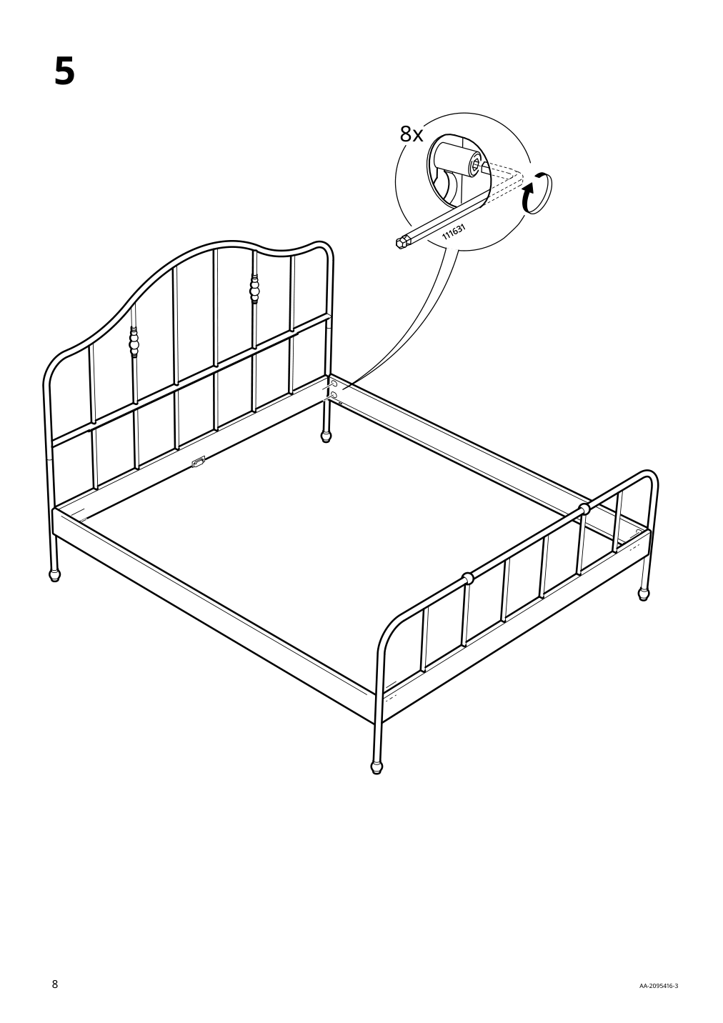 Assembly instructions for IKEA Sagstua head footboards black | Page 8 - IKEA SAGSTUA bed frame 592.688.41