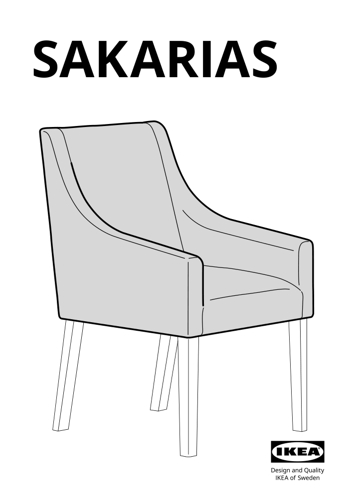 Assembly instructions for IKEA Sakarias armchair cover lingbo multicolor dark | Page 1 - IKEA SAKARIAS armchair cover 304.127.21