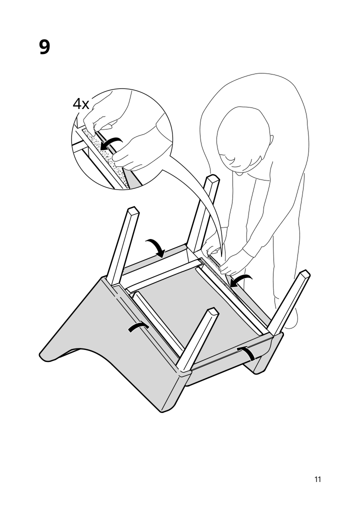 Assembly instructions for IKEA Sakarias armchair cover lingbo multicolor dark | Page 11 - IKEA SAKARIAS armchair cover 304.127.21