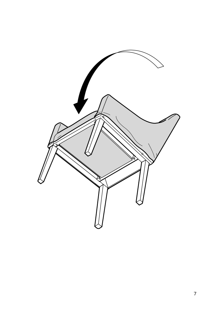 Assembly instructions for IKEA Sakarias armchair cover lingbo multicolor dark | Page 7 - IKEA SAKARIAS armchair cover 304.127.21