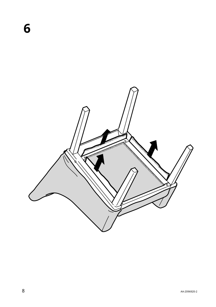 Assembly instructions for IKEA Sakarias armchair cover lingbo multicolor dark | Page 8 - IKEA SAKARIAS armchair cover 304.127.21