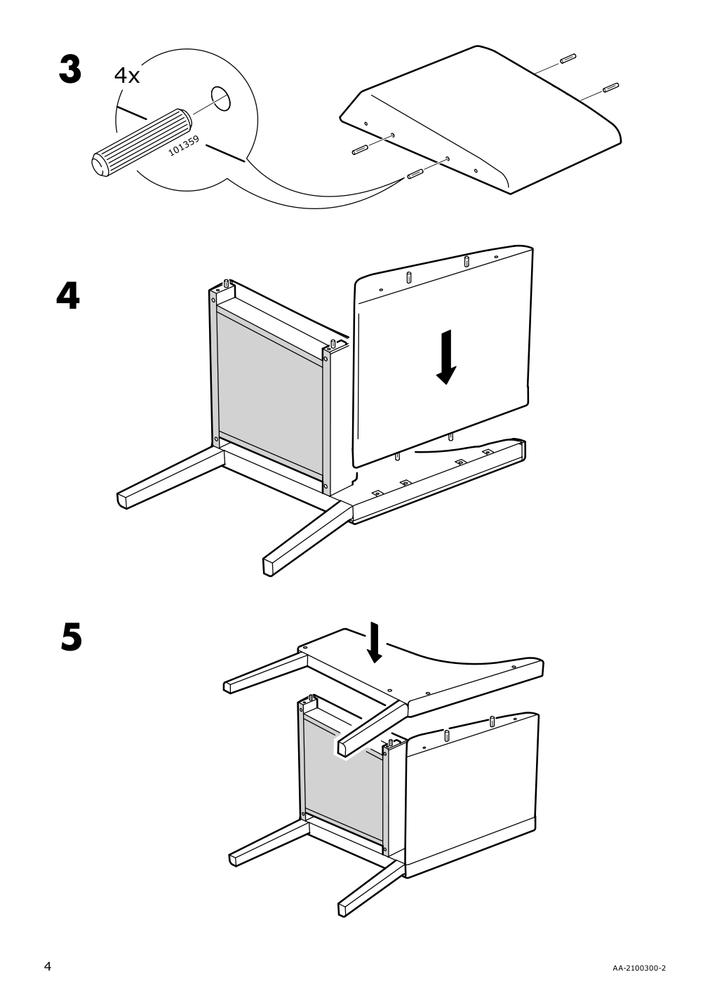 Assembly instructions for IKEA Sakarias chair frame with armrests black | Page 4 - IKEA INGATORP / INGOLF table and 6 chairs 092.857.01