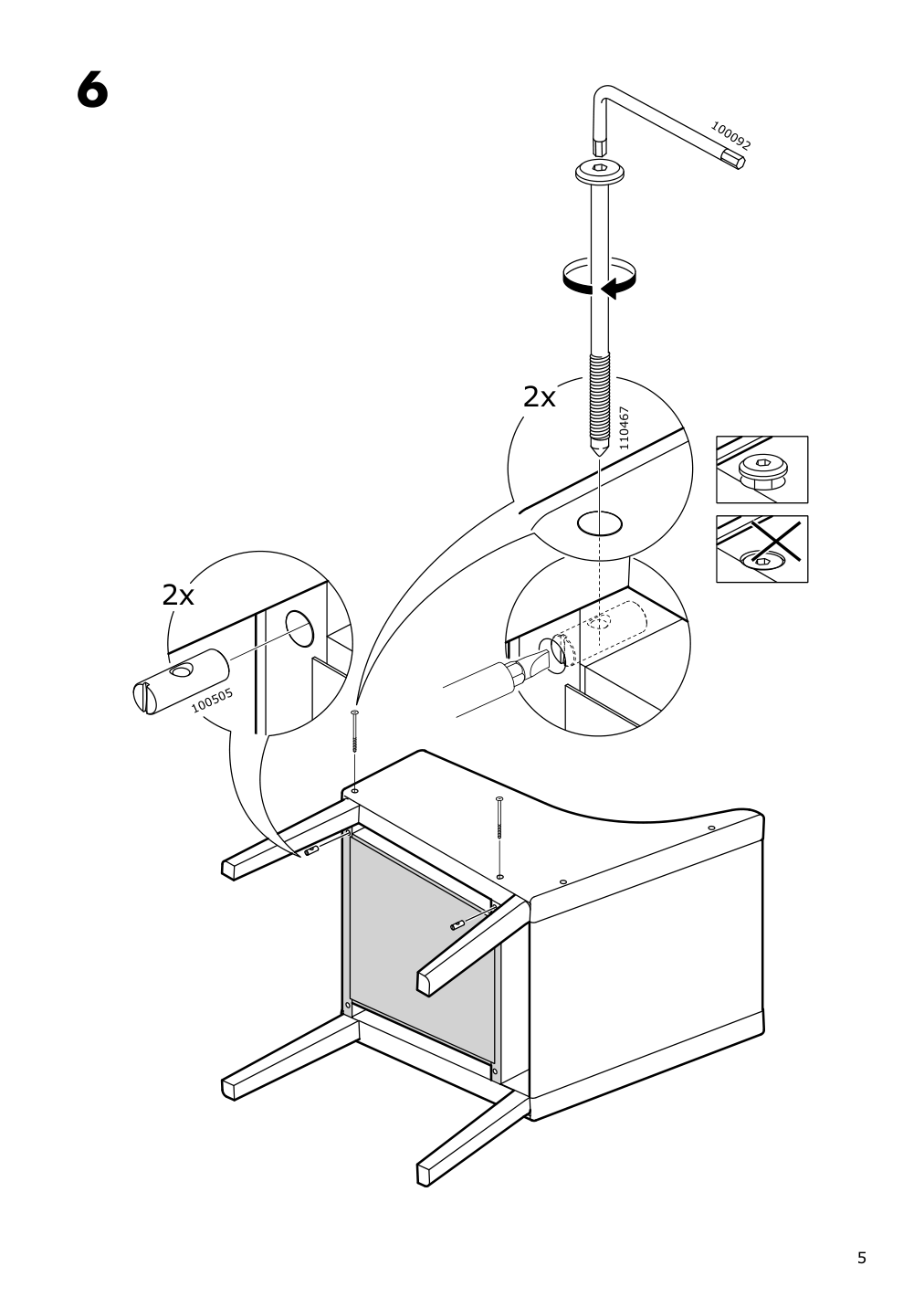 Assembly instructions for IKEA Sakarias chair frame with armrests black | Page 5 - IKEA INGATORP / INGOLF table and 6 chairs 092.857.01