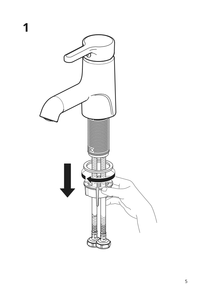 Assembly instructions for IKEA Saljen bath faucet black | Page 5 - IKEA ENHET bathroom 794.409.11