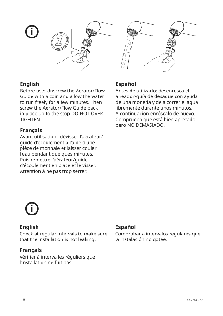 Assembly instructions for IKEA Saljen bath faucet black | Page 8 - IKEA ENHET bathroom 894.409.01