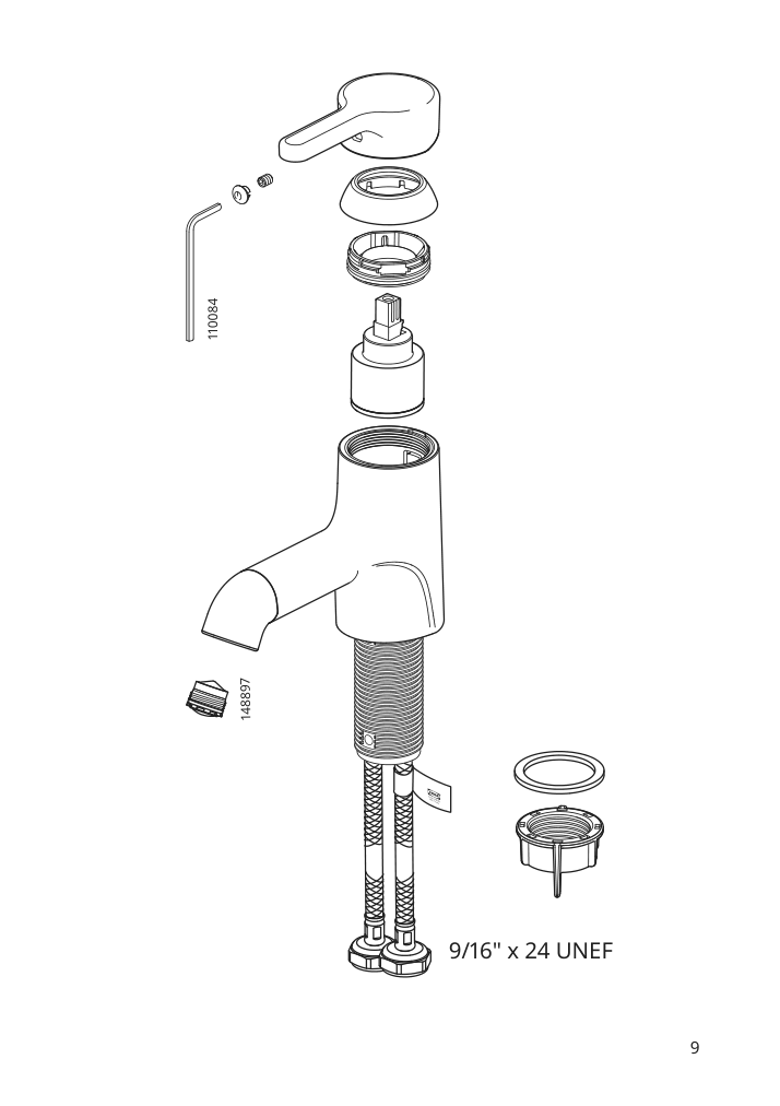 Assembly instructions for IKEA Saljen bath faucet black | Page 9 - IKEA ENHET bathroom 794.409.11