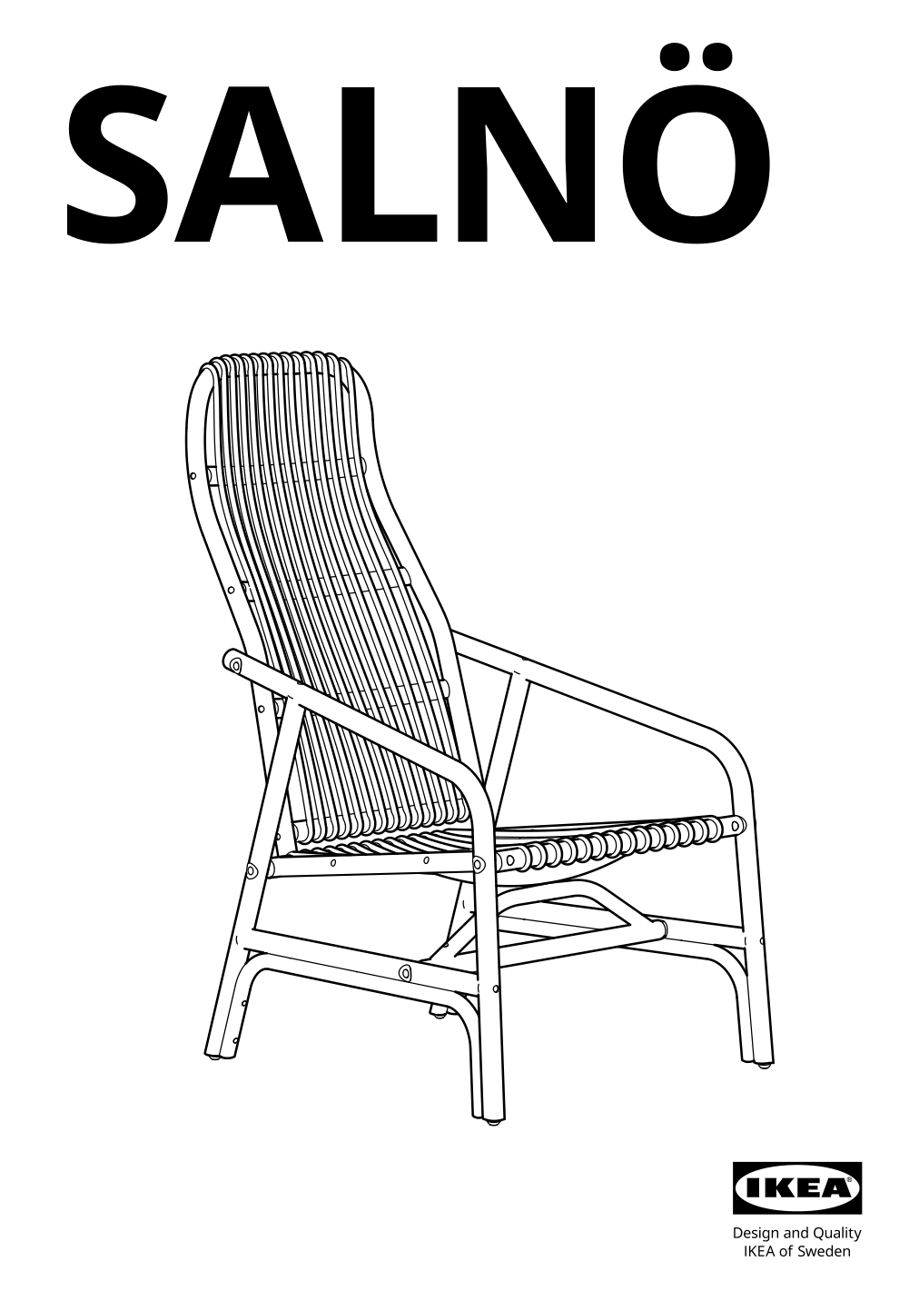 Assembly instructions for IKEA Salnoe armchair rattan | Page 1 - IKEA SALNÖ / GRYTTOM chair with cushion 195.344.13