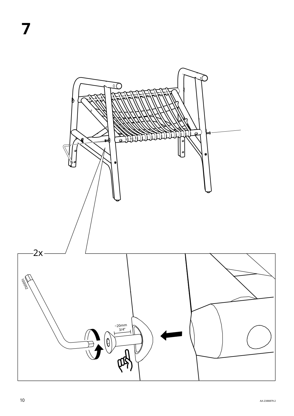 Assembly instructions for IKEA Salnoe armchair rattan | Page 10 - IKEA SALNÖ / GRYTTOM chair with cushion 195.344.13