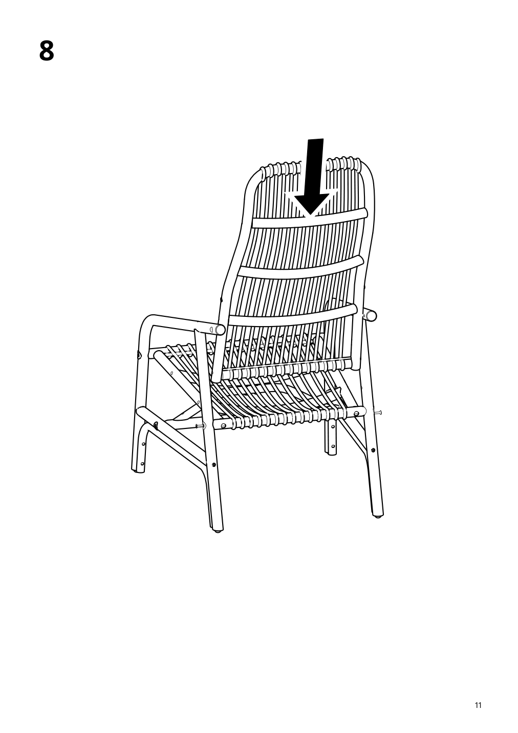 Assembly instructions for IKEA Salnoe armchair rattan | Page 11 - IKEA SALNÖ / GRYTTOM chair with cushion 195.344.13