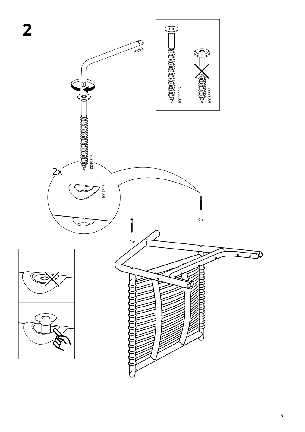 Assembly instructions for IKEA Salnoe armchair rattan | Page 5 - IKEA SALNÖ / GRYTTOM chair with cushion 195.344.13