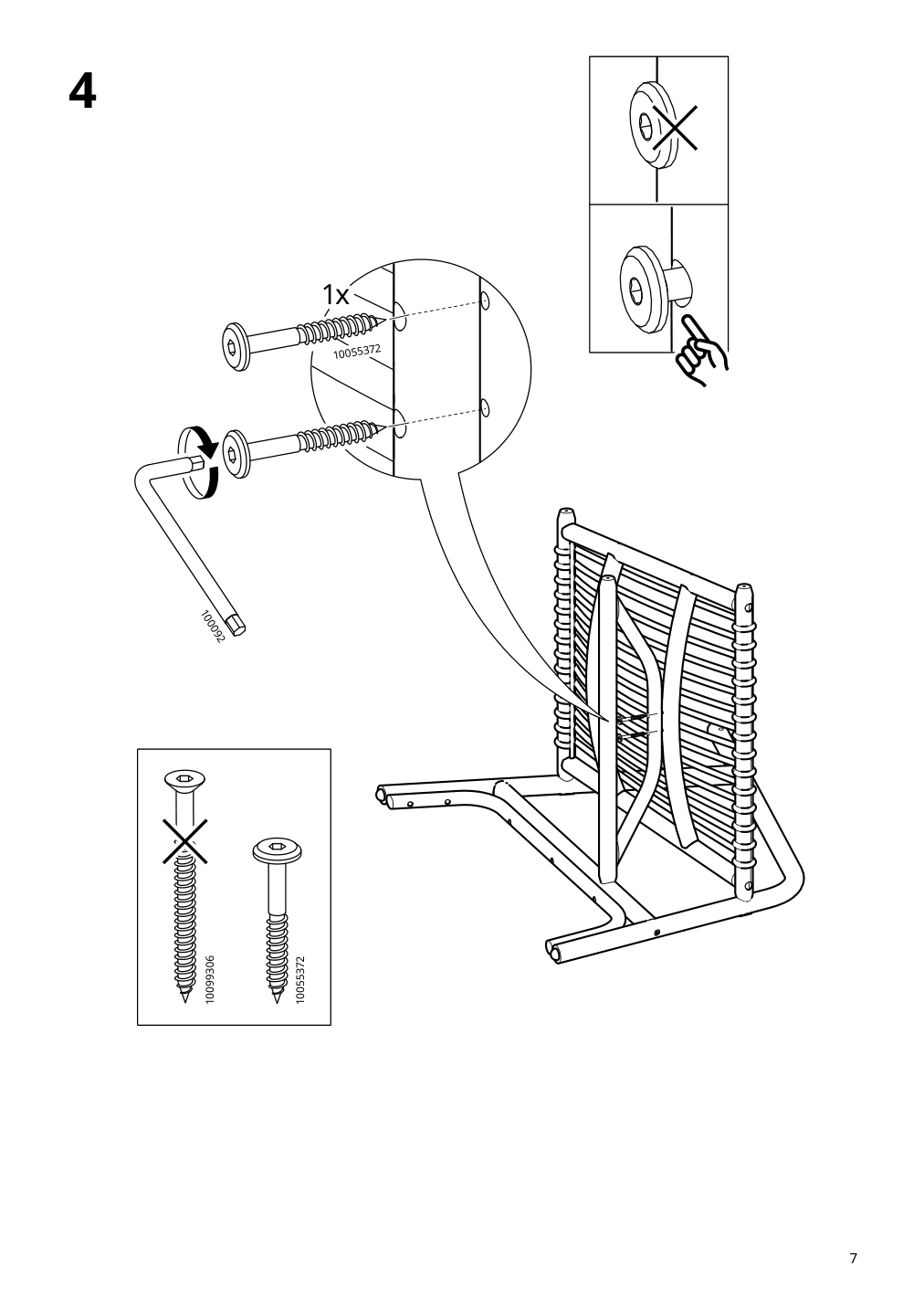 Assembly instructions for IKEA Salnoe armchair rattan | Page 7 - IKEA SALNÖ / GRYTTOM chair with cushion 195.344.13