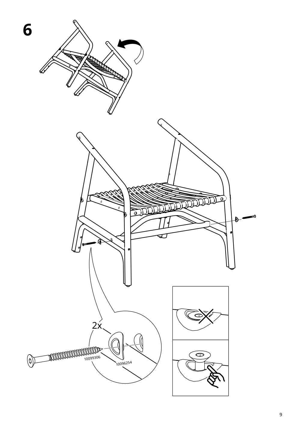 Assembly instructions for IKEA Salnoe armchair rattan | Page 9 - IKEA SALNÖ / GRYTTOM chair with cushion 195.344.13