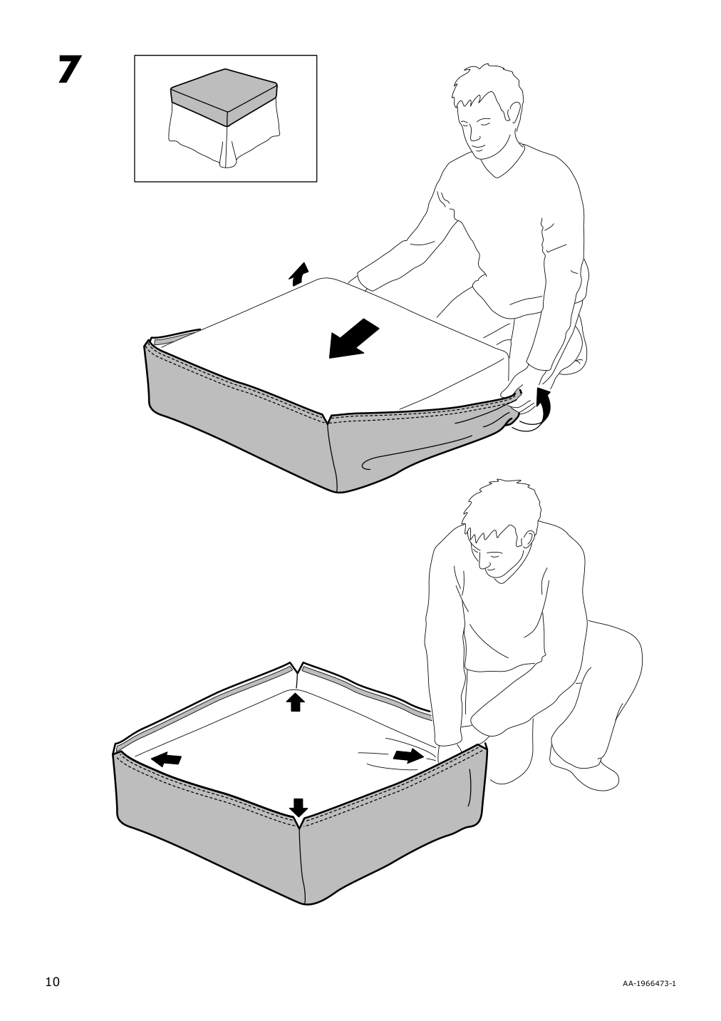 Assembly instructions for IKEA Sandbacken cover for 3 seat corner sectional frillestad light gray | Page 10 - IKEA SANDBACKEN cover for 3-seat corner sectional 403.362.51