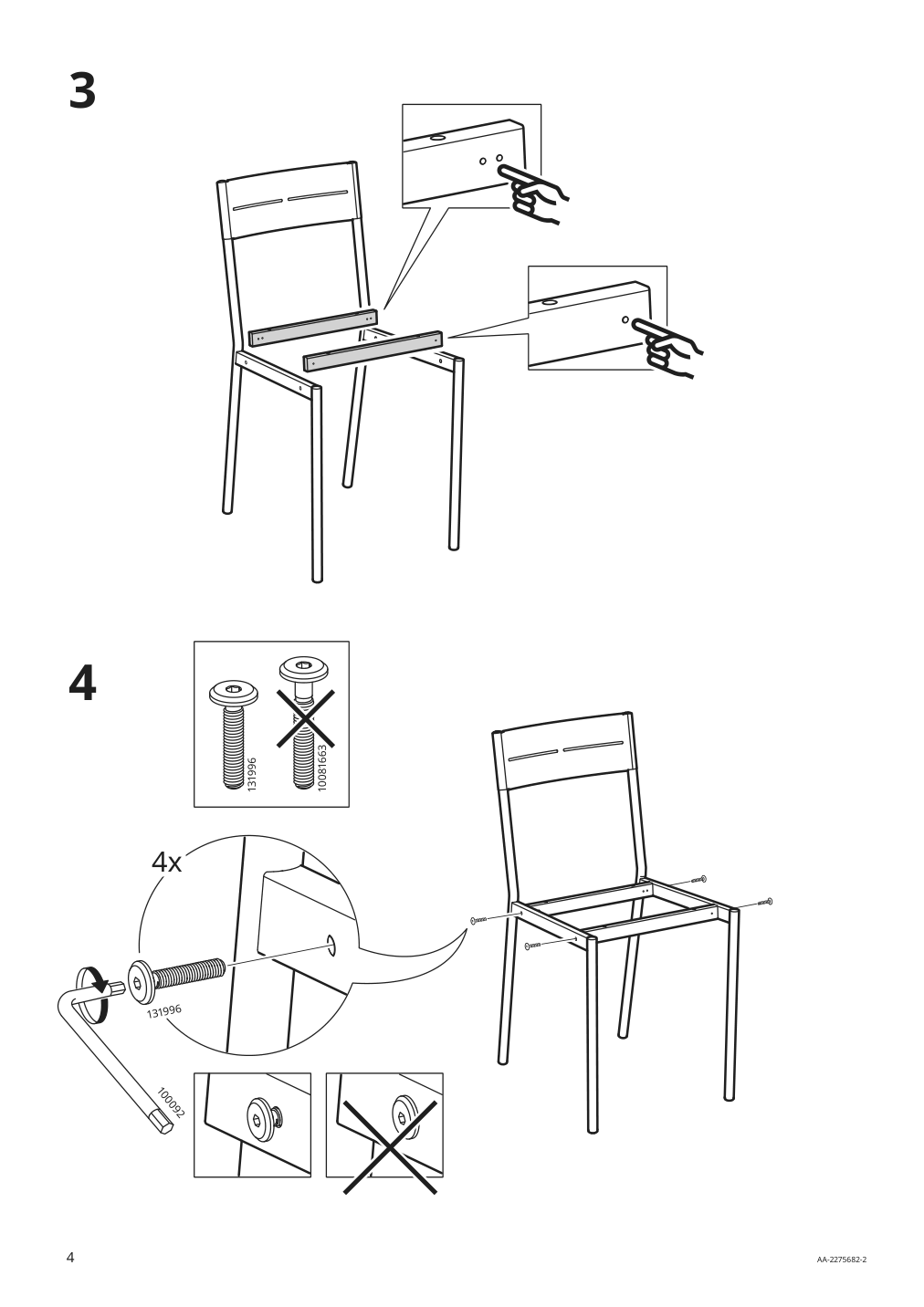 Assembly instructions for IKEA Sandsberg chair black brown stained | Page 4 - IKEA SANDSBERG / SANDSBERG table and 4 chairs 494.204.10