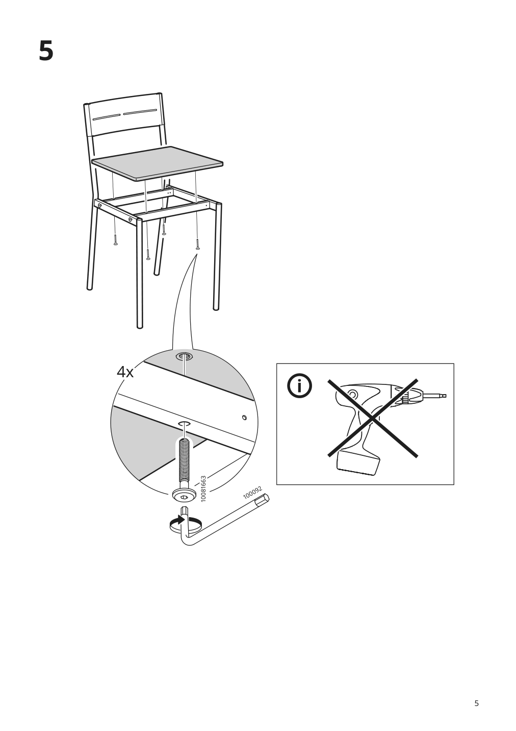 Assembly instructions for IKEA Sandsberg chair black brown stained | Page 5 - IKEA SANDSBERG / SANDSBERG table and 4 chairs 494.204.10