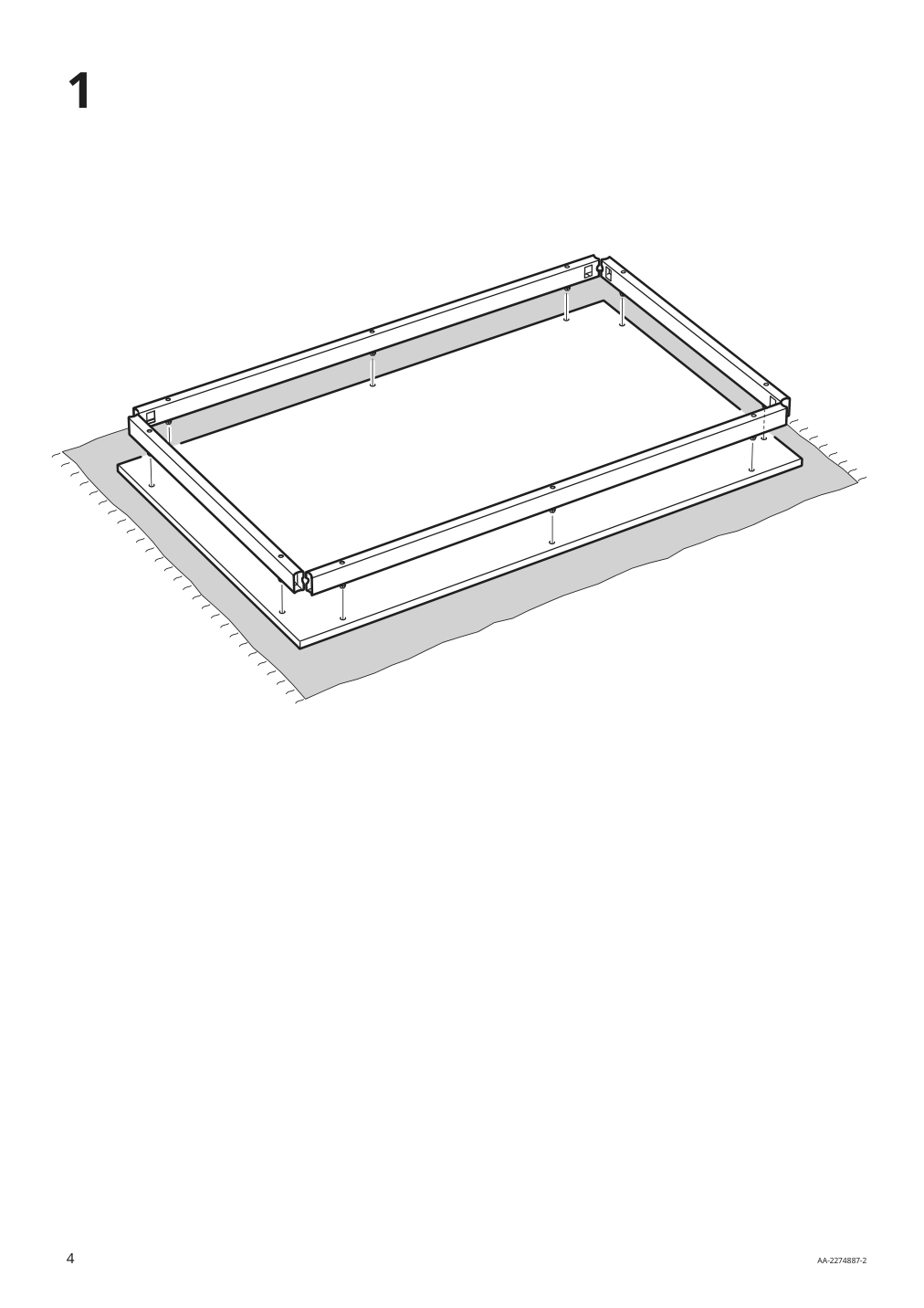 Assembly instructions for IKEA Sandsberg underframe for table top black | Page 4 - IKEA SANDSBERG / SANDSBERG table and 4 chairs 494.204.10