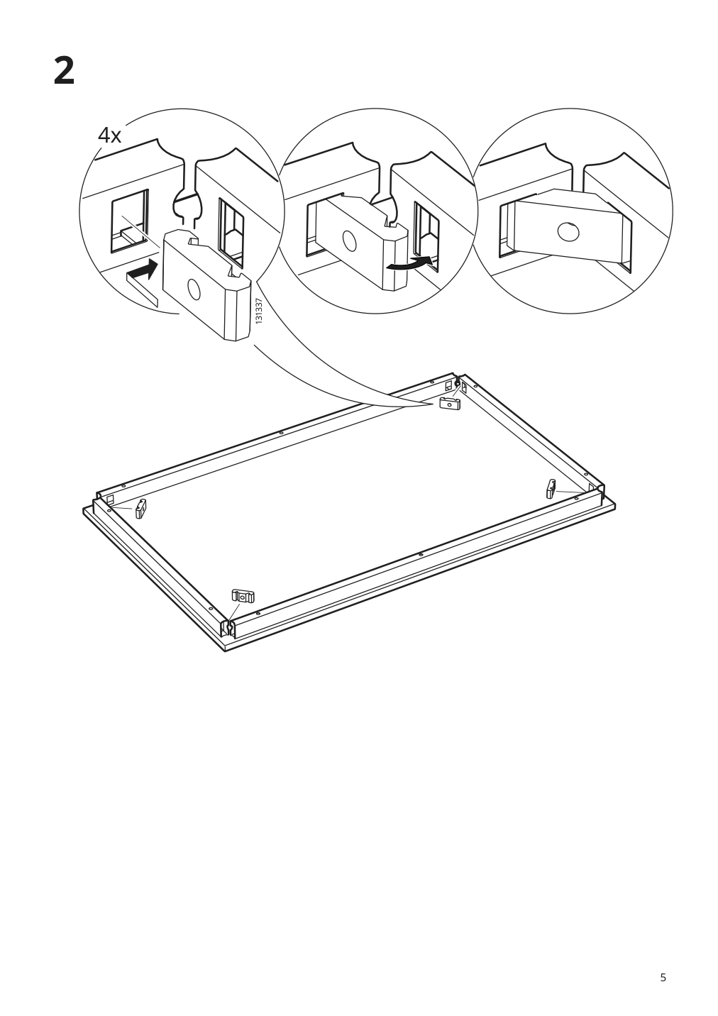 Assembly instructions for IKEA Sandsberg underframe for table top black | Page 5 - IKEA SANDSBERG / SANDSBERG table and 4 chairs 494.204.10