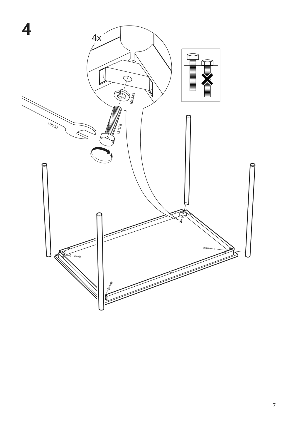 Assembly instructions for IKEA Sandsberg underframe for table top black | Page 7 - IKEA SANDSBERG / SANDSBERG table and 4 chairs 494.204.10