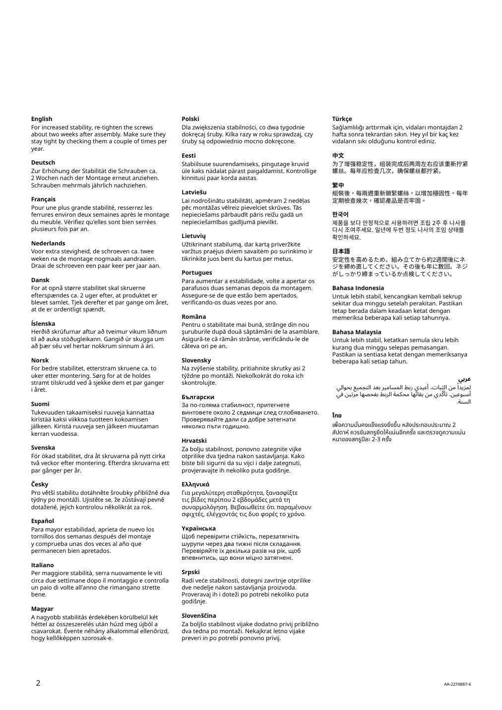 Assembly instructions for IKEA Sandsberg underframe for table top black | Page 2 - IKEA SANDSBERG / ÖSTANÖ table and 4 chairs 095.694.84